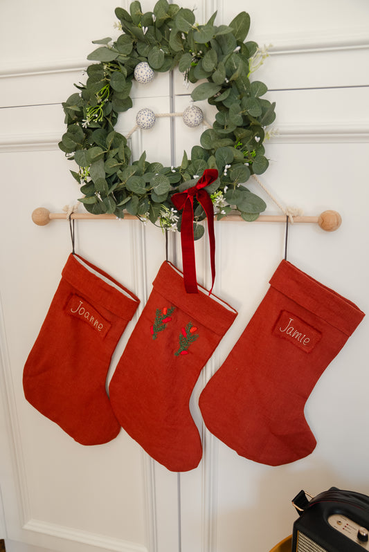 Set of 3 stockings "Merry Christmas"