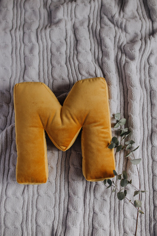 Letter pillow velvet